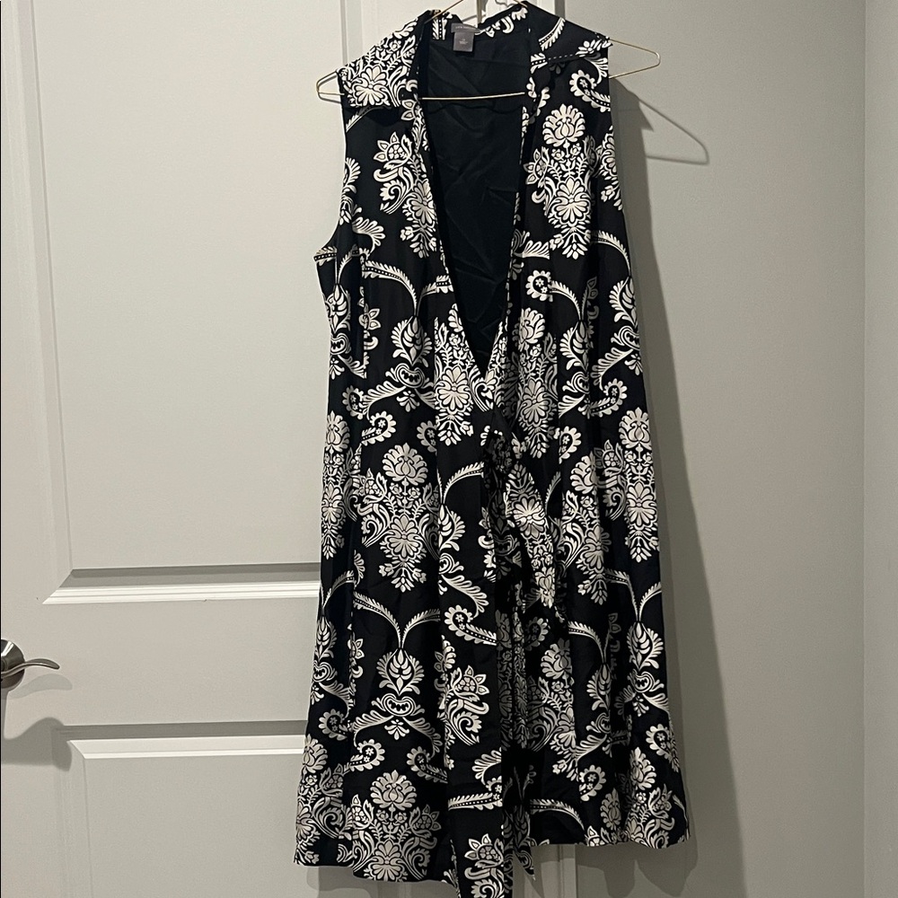 Ann Taylor Black and White Backless Dress